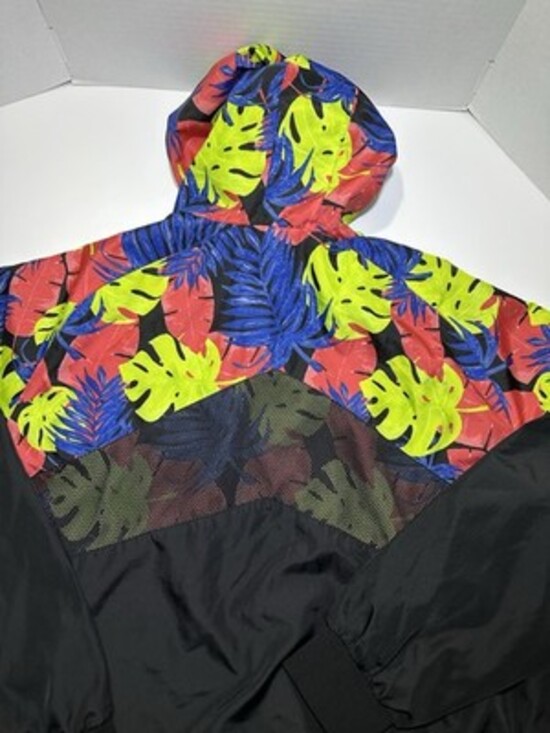 CSG Men Jacket Size 2XL Floral Wind Breaker Zip Front - Picture 8 of 8